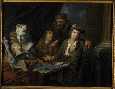 Kunstnerstudie, 1703 af Balthasar van den Bossche