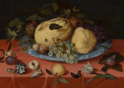 Frugt stilleben med muslingeskaller og tulipan. 1620 af Balthasar van der Ast