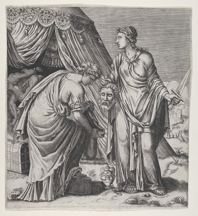 Judith med hovedet af Holofernes. af Balthazar van den Bos