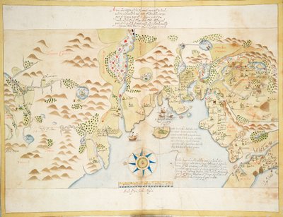 Donegal og Sligo Bays, Irland, ca. 1600 (linned, papir) af Baptista Boazio