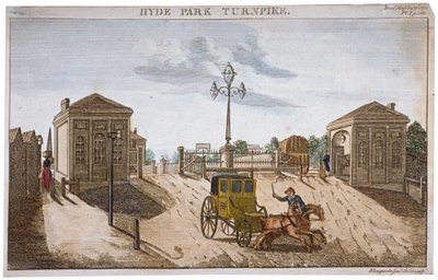 Udsigt over Hyde Park Corner Turnpike, Westminster, London, 1792. af Barak Longmate Jr