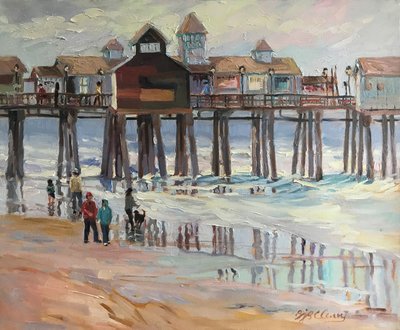 Strandscene i Maine af Barbara Cleary