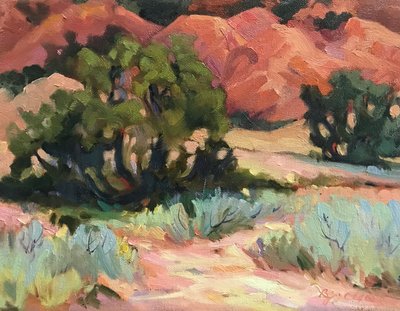 Mesa at Ghost Ranch, ca. 1980-95 (olie på lærred) af Barbara Cleary