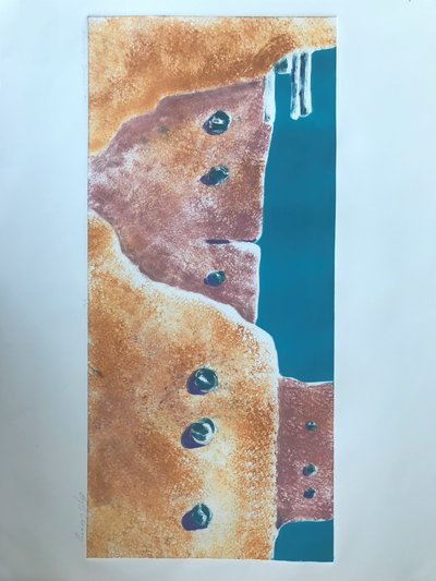 Pueblo Series 2, ca. 1980-90 (monotypi) af Barbara Cleary