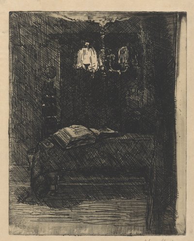 Bord med åben bog af Barbara Elisabeth van Houten (signed by artist)