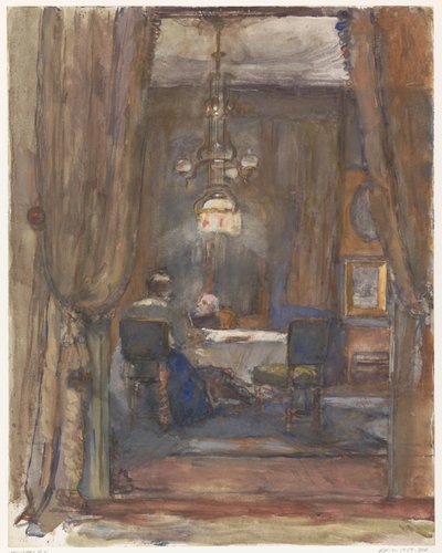 Stuen på Riouwstraat i Haag, om natten af Barbara Elisabeth van Houten