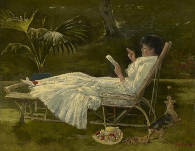 Kvinde læser, ca. 1910 af Barbour