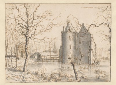 Udsigt over Frisselstein Slot, Veghel af Barend Klotz (attributed to)