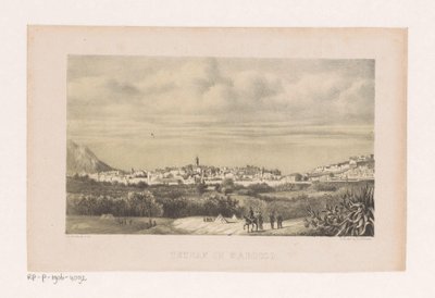 Udsigt over Tetouan i Marokko Tetouan i Marokko (titel på objekt) af Barend Leonardus Hendriks