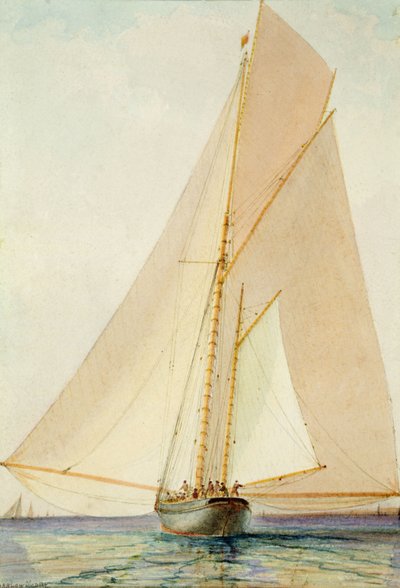 Booming out in a Light Zephyr (akvarel på papir) af Barlow Moore