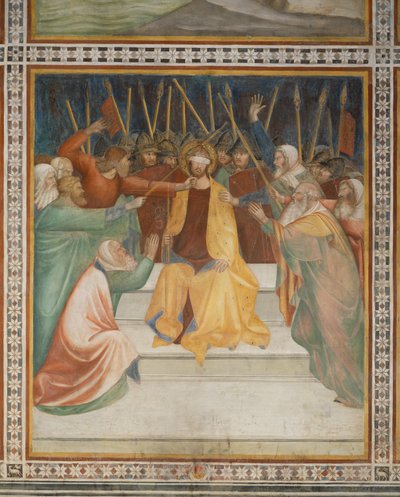 Scene fra Det Nye Testamente: Kroning med torne (fresco) af Barna da Siena
