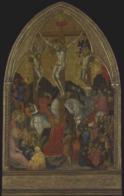 Korsfæstelse, ca. 1375 (tempera og guld på træ) af Barnaba da Modena