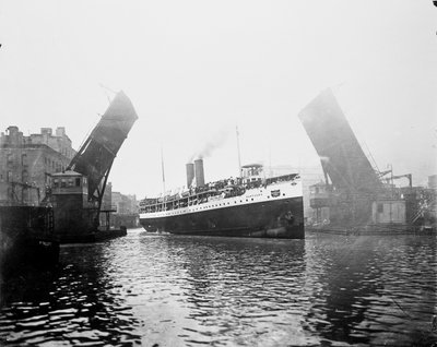 Eastland-skib, Chicago, Illinois, USA, ca. 1900 (s/h-foto) af Barnes and Crosby