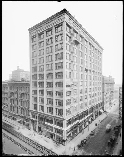 Powers Building, Chicago, Illinois, USA, ca. 1903 (s/h-billede) af Barnes and Crosby