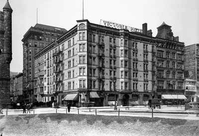 Victoria Hotel, Chicago, Illinois, USA, ca. 1900 (s/h-billede) af Barnes and Crosby