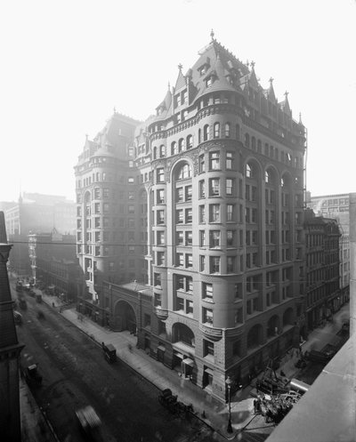 Kvinders tempelbygning ved 102 til 116 South LaSalle Street, Chicago, Illinois, USA, ca. 1905 (s/h-foto) af Barnes and Crosby