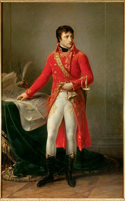 Portræt i fuld længde af Napoleon Bonaparte som førstekonsul (1769-1821) Maleri af Antoine Jean Gros (1771-1835). 1802. Paris, Æreslegionens museum af Baron Antoine Jean Gros