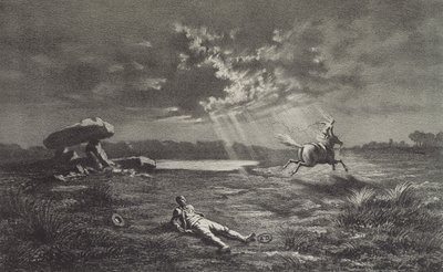 The Follet dEpnell, illustration til Legendes Rustiques af George Sand (1804-76) 1858 af Maurice Sand