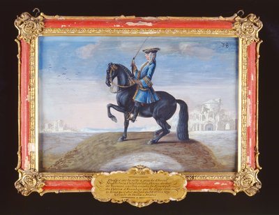 Nr. 38 En napolitansk calabrisk hest fra den spanske rideskole, der udfører en dressurbevægelse kaldet Piaffe (wc på papir) af Baron Reis Eisenberg