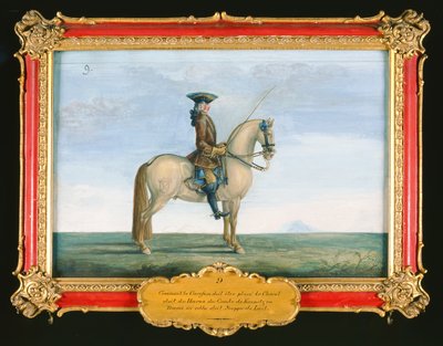 Nr. 9 En grå hest fra den spanske rideskole, fra stutteriet af greven af Kaunitz i Bøhmen (wc på papir) af Baron Reis Eisenberg