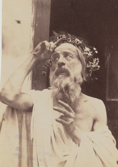 [Ældre mand med krans]. af Baron Wilhelm von Gloeden