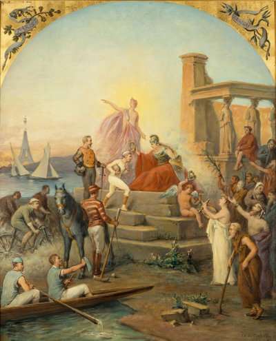 Allegory of Sports, 1896 af Baron de Coubertin Frédy Charles Louis