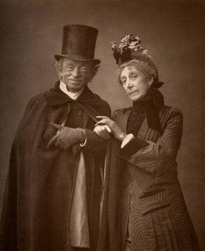 Amerikanske skuespillere James Lewis og Ann Gilbert i A Night Off, 1886 af Barraud