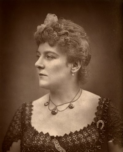 Den britiske skuespillerinde Henrietta Lindley i Jim the Penman, 1886 af Barraud