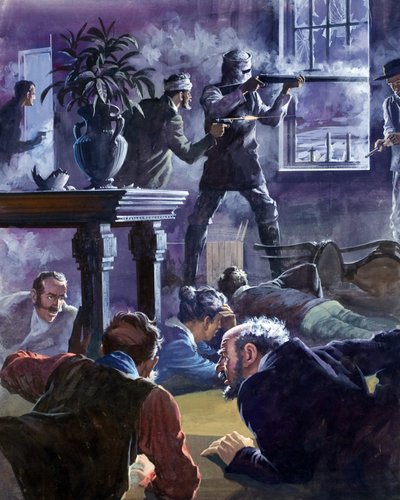 Ned Kelly (1855-80) (gouache på papir) af Barrie Linklater