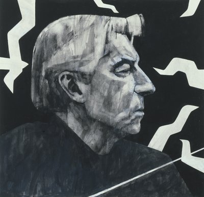 Portræt af Herbert von Karajan, illustration til The Sunday Times, 1970