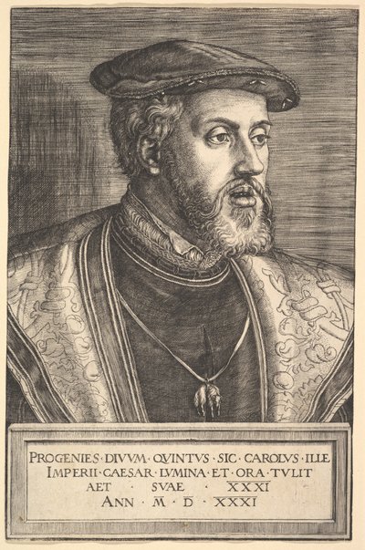 Kejser Karl V, 1500-tallet. af Barthel Beham