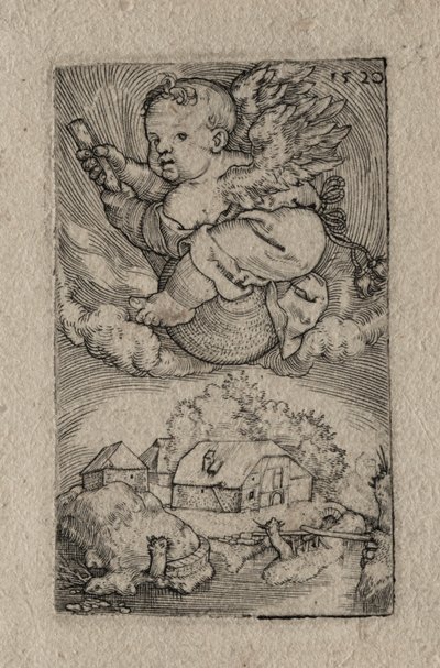 Genius ridning på en bold, 1520. af Barthel Beham