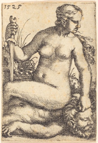 Judith sidder på Holofernes krop af Barthel Beham