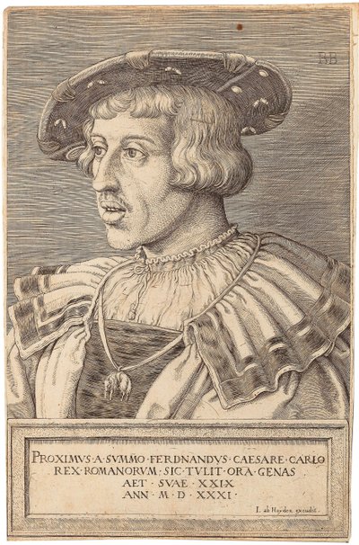 Portræt af kejser Ferdinand I 1503-1564, 1531. af Barthel Beham
