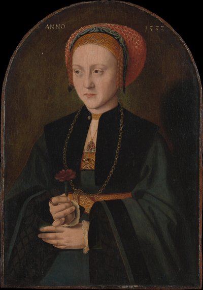 Portræt af en kvinde, 1533. af Bartholomaeus Bruyn the Elder