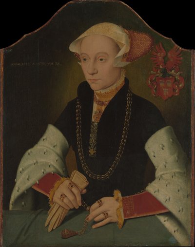 Portræt af en kvinde af Slosgin-familien i Köln, 1557. af Bartholomaeus Bruyn the Younger