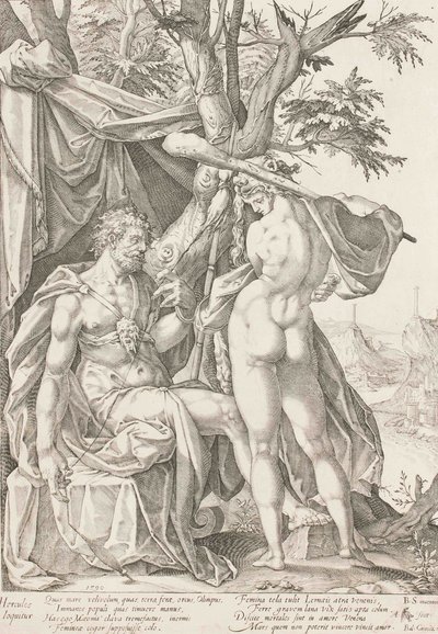 Hercules og Omphale, 1590 af Bartholomaeus Spranger