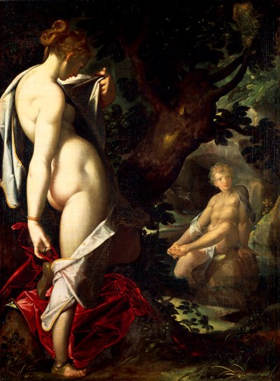 Hermafroditus og Salamace, af Bartholomaeus Spranger (1546-1611) af Bartholomaeus Spranger