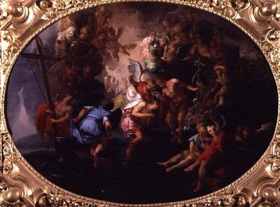 Kristi dåb (olie på lærred) af Bartholomaeus Spranger