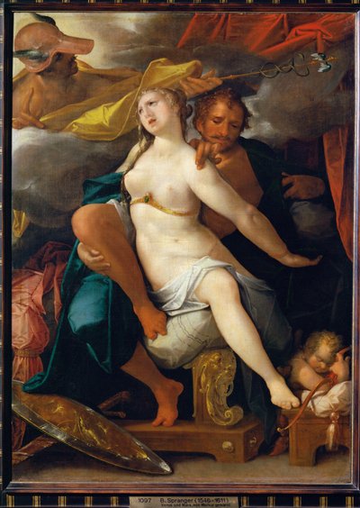 Venus og Mars, advaret af Merkur af Bartholomaeus Spranger