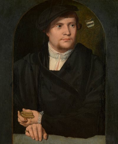 Portræt af en mand (olie på panel) af Bartholomaeus the Elder Bruyn