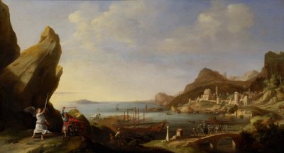Kystlandskab med Bileam og æselet af Bartholomeus Breenbergh