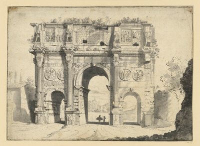 Der Konstantinsbogen in Rom af Bartholomeus Breenbergh