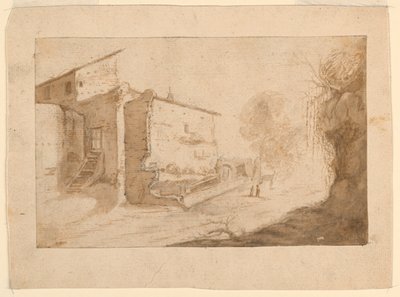 italiensk landsby af Bartholomeus Breenbergh