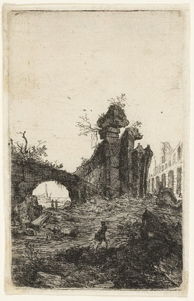 Ruins of the Colosseum, plade 10 fra The Ruins of Rome af Bartholomeus Breenbergh
