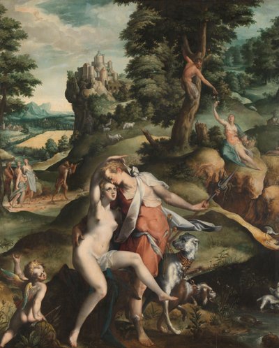 Venus og Adonis af Bartholomeus Spranger