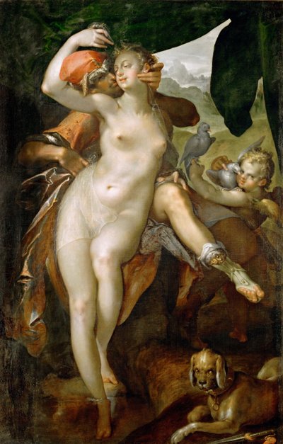 Venus og Adonis af Bartholomeus Spranger