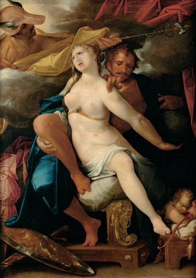 Venus og Mars advaret af Merkur, ca 1586 af Bartholomaeus Spranger