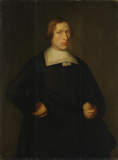 Portræt af en ung mand med en citron af Bartholomeus van der Helst
