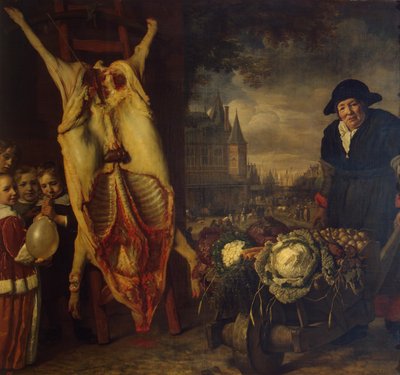 Nieuwmarkt i Amsterdam af Bartholomeus van der Helst
